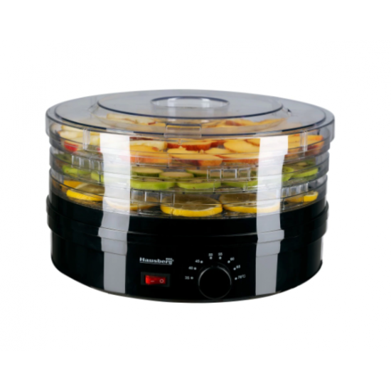 Deshidrator de alimente electric Hausberg HB810N  250 W negru/rosu/bleu