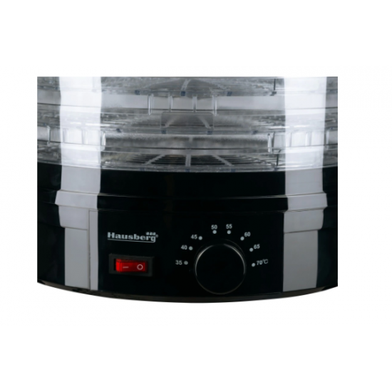 Deshidrator de alimente electric Hausberg HB810N  250 W negru/rosu/bleu