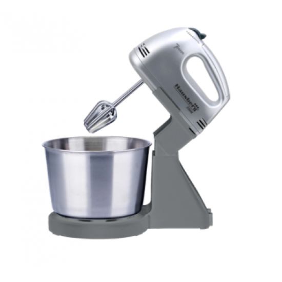 Mixer Cu Bol HAUSBERG HB-3551GR, 7 viteze, putere 250W, BOL DIN INOX DE 2L, Gri