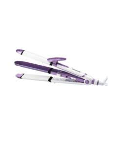Placa par 3 in 1 pentru ondulare, creponare si indreptare, Hausberg HB31MV, Incalzire rapida, Mov