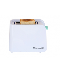 Prajitor de paine Hausberg HB-195B, 750 W, 2 felii, functie decongelare, functie reincalzire, 6 trepte putere, alb/bleu