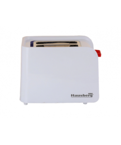 Prajitor de paine Hausberg HB-195R, 750 W, 2 felii, functie decongelare, functie reincalzire, 6 trepte putere, alb/rosu