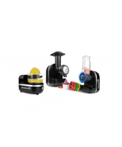 Robot bucatarie 3 in 1 masina inghetata, storcator citrice, tocator HB-7521B, 150W, negru Robot bucatarie 3 in 1 masina inghetata, storcator citrice, tocator HB-7521B, 150W, negru
