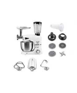 Robot de bucatarie multifunctional All-in-one Hausberg HB-7605AB, 1000 W, mixer/blender/tocat carne, Alb Robot de bucatarie multifunctional All-in-one Hausberg HB-7605AB, 1000 W, mixer/blender/tocat carne, Alb