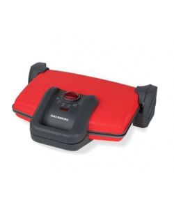 Sandwich-maker Hausberg HB631RS, 1600-1800W, Placi antiaderente, Rosu/Inox