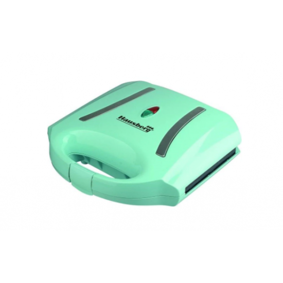 Sandwich maker Hausberg 800W, suprafata antiaderenta, Turquoise