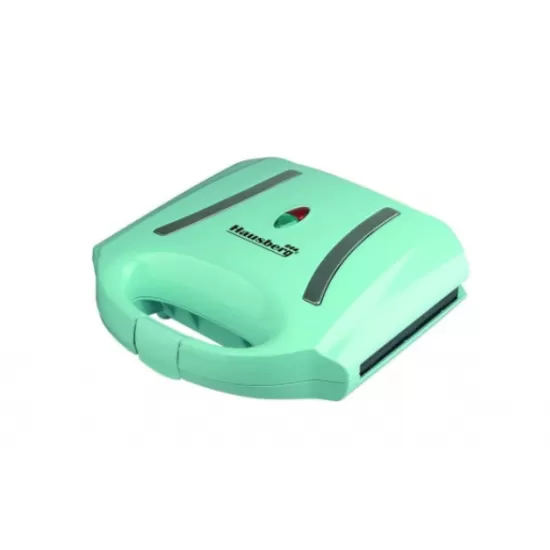 Sandwich maker Hausberg 800W, suprafata antiaderenta, Turquoise Sandwich maker Hausberg 800W, suprafata antiaderenta, Turquoise