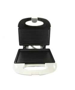 Sandwich-Maker profesional cu Putere mare de 750 W, Placi Antiaderente, Indicator Luminos, Invelis Exterior Rezistent la Caldura, Design Clasic, Al
