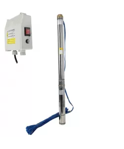 Pompa submersibila DRK 3SDM2/20, 0.75kW, debit 3m3/h, refulare 74m, cu tablou de comanda Pompa submersibila DRK 3SDM2/20, 0.75kW, debit 3m3/h, refulare 74m, cu tablou de comanda