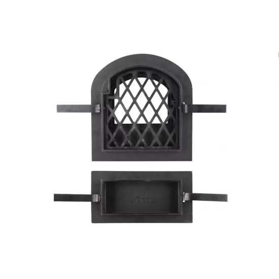 Usa Soba cu Geam + Cenusar Cerbi Ornamente Argintii Usa Soba cu Geam + Cenusar Cerbi Ornamente Argintii