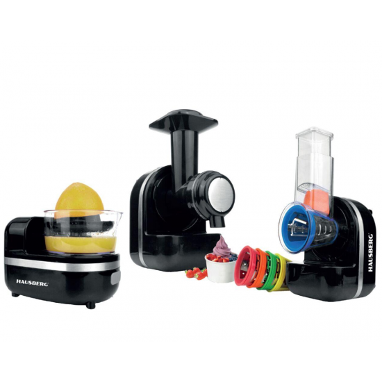 Robot bucatarie 3 in 1 HAUSBERG HB-7521N, 150W, culoare negru