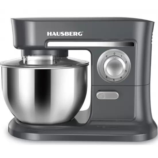 Mixer cu bol HAUSBERG HB-7620GR, putere 700-800W, 5 litri, 6 viteze, Gri Mixer cu bol HAUSBERG HB-7620GR, putere 700-800W, 5 litri, 6 viteze, Gri