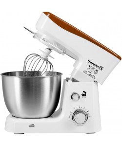 Mixer electric cu bol inox  - Hausberg HB-7625AB, 4.5 L, 700 W, 6 trepte -Alb