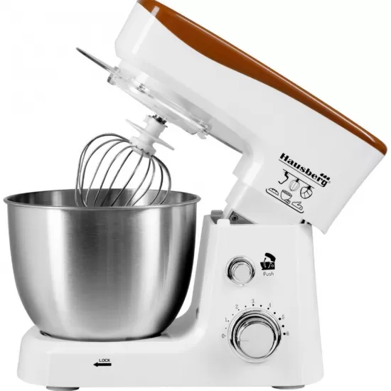 Mixer electric cu bol inox - Hausberg HB-7625AB, 4.5 L, 700 W, 6 trepte -Alb Mixer electric cu bol inox - Hausberg HB-7625AB, 4.5 L, 700 W, 6 trepte -Alb