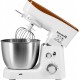 Mixer electric cu bol inox  - Hausberg HB-7625AB, 4.5 L, 700 W, 6 trepte -Alb