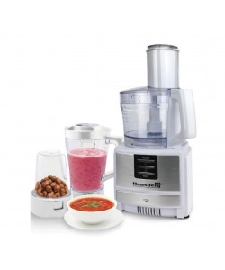 Robot de bucatarie 3 in 1 HB7522A , macinare, taiere, framantare si tocare, 600 W, alb, multifunction food procesor