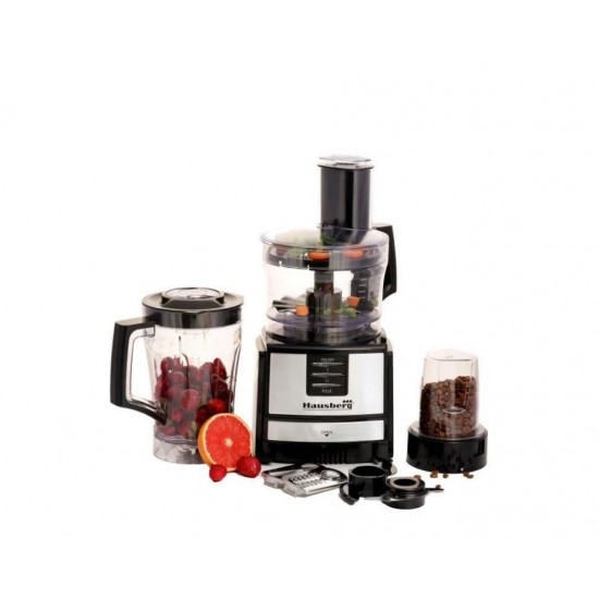 Robot de bucatarie 3 in 1 HB7522N , macinare, taiere, framantare si tocare, 600 W, Negru, multifunction food procesor