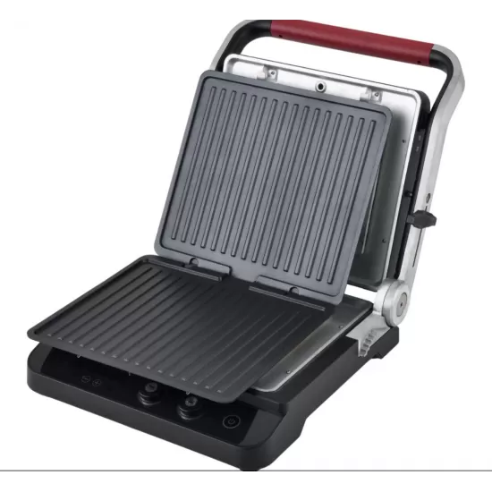 Sandwich maker & grill HAUSBERG HB-636NG, 1650-2000W, Termostat reglabil, Buton de control, Afisaj Led, Inox Sandwich maker & grill HAUSBERG HB-636NG, 1650-2000W, Termostat reglabil, Buton de control, Afisaj Led, Inox