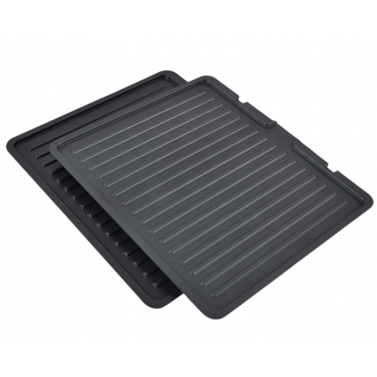 Sandwich maker & grill HAUSBERG HB-636NG, 1650-2000W, Termostat reglabil, Buton de control, Afisaj Led, Inox