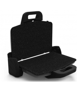 Sandwich-maker Hausberg HB631NG, 1600-1800W, Placi antiaderente, Negru/Inox