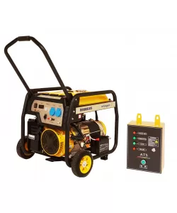 Stager FD 10000E+380V ATS generator open-frame 8kW, monofazat, benzina, automatizare trifazata