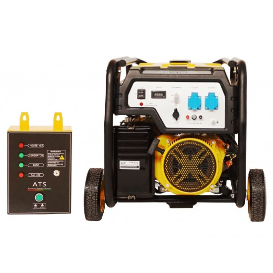 Stager FD 10000E+380V ATS generator open-frame 8kW, monofazat, benzina, automatizare trifazata