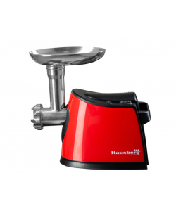 Masina tocat carne electrica Hausberg 1600W Buton Reverse,Picioare antialunecare,Loc depozitare accesorii,Rosu