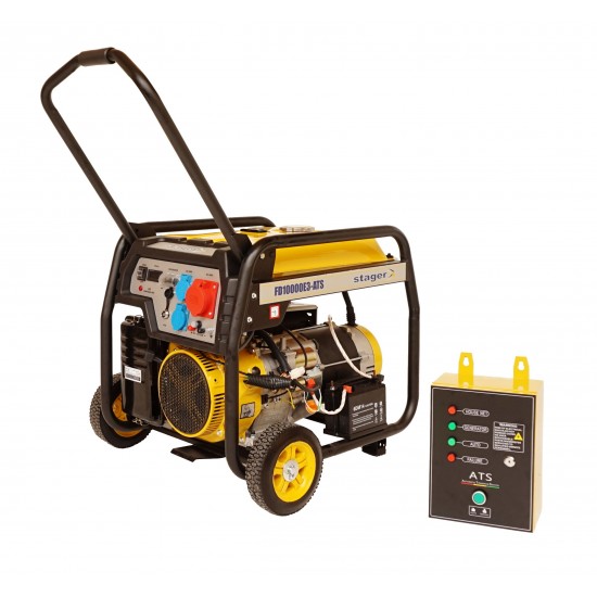 Stager FD 10000E3+ATS generator open-frame 8kW, trifazat, benzina, automatizare