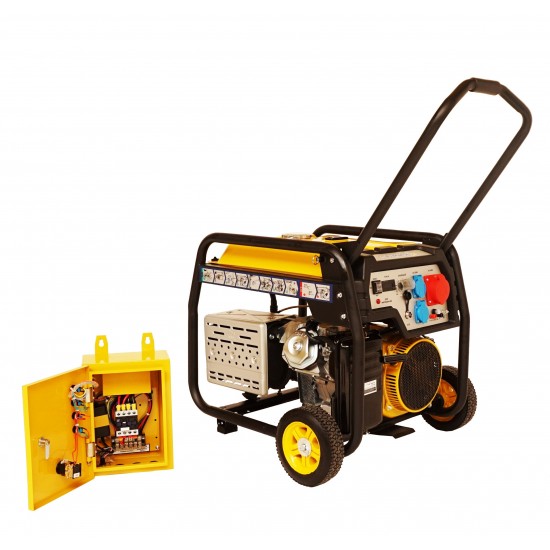 Stager FD 10000E3+ATS generator open-frame 8kW, trifazat, benzina, automatizare