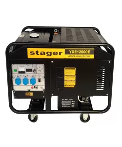 Stager YGE12000E Generator open frame 10.0kW, monofazat, benzina, pornire electrica