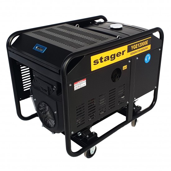 Stager YGE12000E Generator open frame 10.0kW, monofazat, benzina, pornire electrica