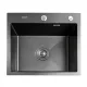 Chiuveta bucatarie BÖHM BH5045BA, inox alimentar SUS304, 500 x 450 x 220 mm, finisaj Negru, sifon inclus
