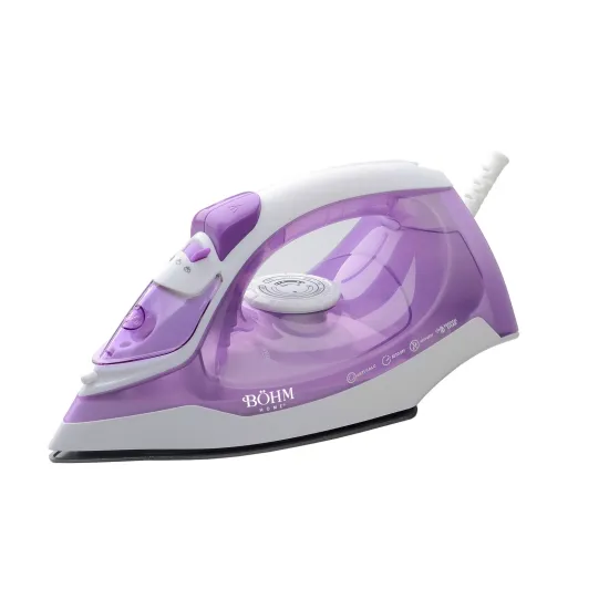 Fier de calcat cu abur BÖHM Home BIC-2201PW, 2200W, rezervor 250 ml, talpa ceramica