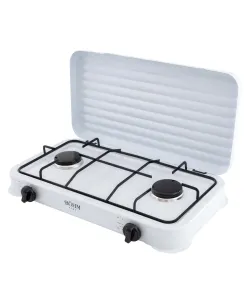 Plita cu doua arzatoare pe gaz si aprindere manuala BÖHM BG-M-002-W, 4.4 kW