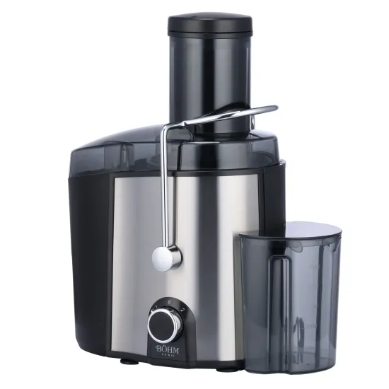 Storcator centrifugal de fructe si legume BÖHM Home BJE-100B, 1000W, tub alimentare Ø85 mm, recipient suc 750 ml