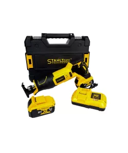 Fierastrau pendular tip sabie Stahl Mayer, 2 acumulatori, 36V, 8Ah, galben Fierastrau pendular tip sabie Stahl Mayer, 2 acumulatori, 36V, 8Ah, galben