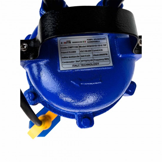 Pompa de apa murdara submersibila cu tocator si cutit exterior Zenith Premium , 3.0kW, 15000L/h, Fonta