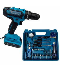 Autofiletanta de Gaurit si Insurubat German Meister 36V, 5 Ah Albastra cu 2 Acumulatori + 30 Accesorii Autofiletanta de Gaurit si Insurubat German Meister 36V, 5 Ah Albastra cu 2 Acumulatori + 30 Accesorii