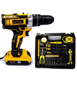 Autofiletanta KraftRoyal, 2 Acumulatori, 36 V, 5 Ah. 30 Accesorii Incluse