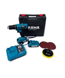 Autofiletanta Parma Sanitary, 2 Acumulatori, 30 Accesorii 21V, 5 Ah + Slefuire