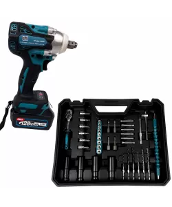 Masina de Impact si Insurubat German Meister, 2 Acumulatori, 128V, 6Ah + 38 Accesorii Masina de Impact si Insurubat German Meister, 2 Acumulatori, 128V, 6Ah + 38 Accesorii