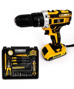 Trusa 30 accesorii + Bormasina cu percutie si 2 acumulatori Trusa 30 accesorii + Bormasina cu percutie si 2 acumulatori