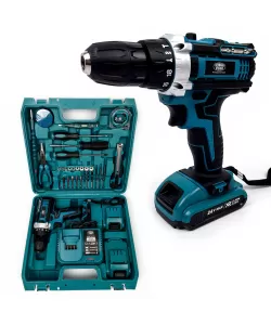 Trusa bormasina cu percutie Vermark Starke 24V, 2 acumulatori, incarcator, 30 accesorii Trusa bormasina cu percutie Vermark Starke 24V, 2 acumulatori, incarcator, 30 accesorii