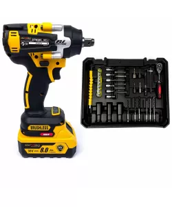 Trusa Bormasina de impact si insurubat KraftWorld 2 acumulatori,36V,8Ah,38 accesorii, Galben Trusa Bormasina de impact si insurubat KraftWorld 2 acumulatori,36V,8Ah,38 accesorii, Galben