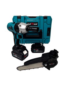 Trusa KraftRoyal 5 in 1, 36V, 8Ah, 2 Acumulatori, Autofiletanta, Impact, Flex, Fierastrau Sabie, MiniDrujba