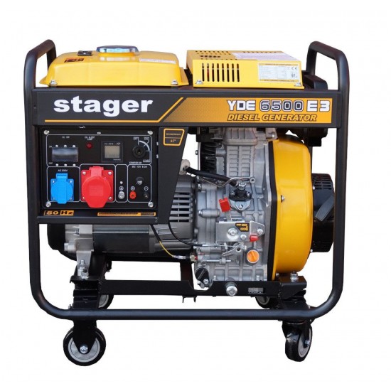 Stager YDE6500E3 Generator open frame 5.5kW, trifazat, diesel, pornire la cheie