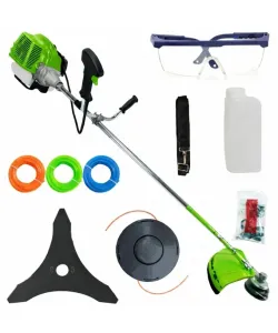 Motocoasa benzina Ural 8.5 CP, 52cmc, 12000rpm, 8 accesorii incluse , carcasa verde