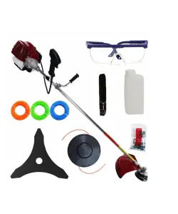Motocoasa benzina Ural 8.5 CP, 52cmc, 12000rpm, 8 accesorii incluse , carcasa rosie 