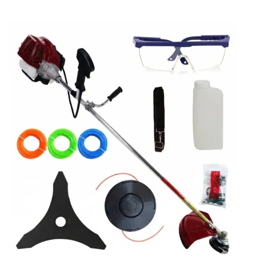Motocoasa benzina Ural 8.5 CP, 52cmc, 12000rpm, 8 accesorii incluse , carcasa rosie