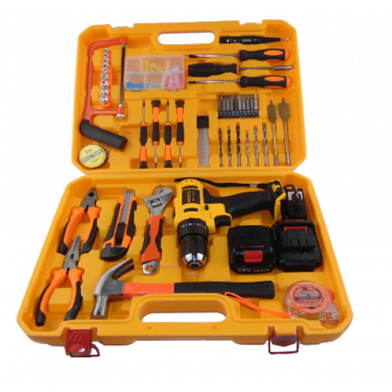 Masina de gaurit si insurubat (Bormasina) cu percutie 110 peise 24V cu 2 acumulatori si incarcator